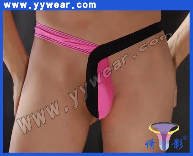 Đầm xòe nam Đồ lót gợi cảm cho nam Thongs Thongs Sexy Hai tông màu Quần lót nam Thongs quần lót su nam