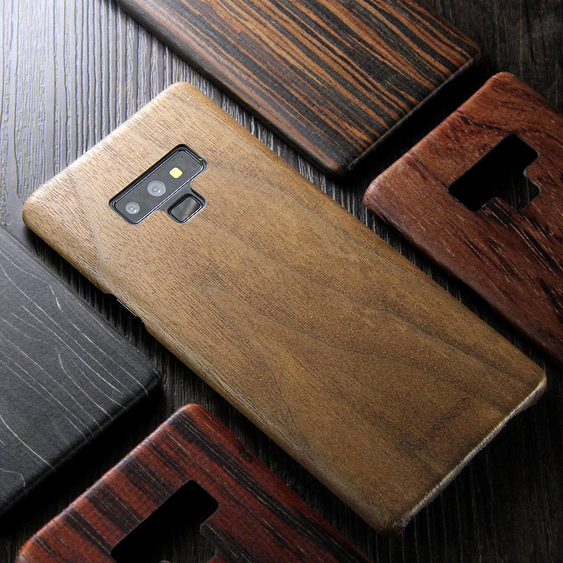 SHOWKOO Kevlar Natural Wood Ultra Slim Case Cover for Samsung Galaxy Note 9