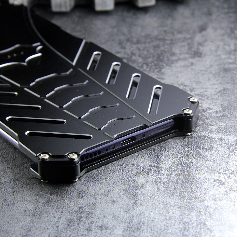 R-Just Batman Shockproof Aluminum Shell Metal Case with Custom Batarang Stent for vivo X23