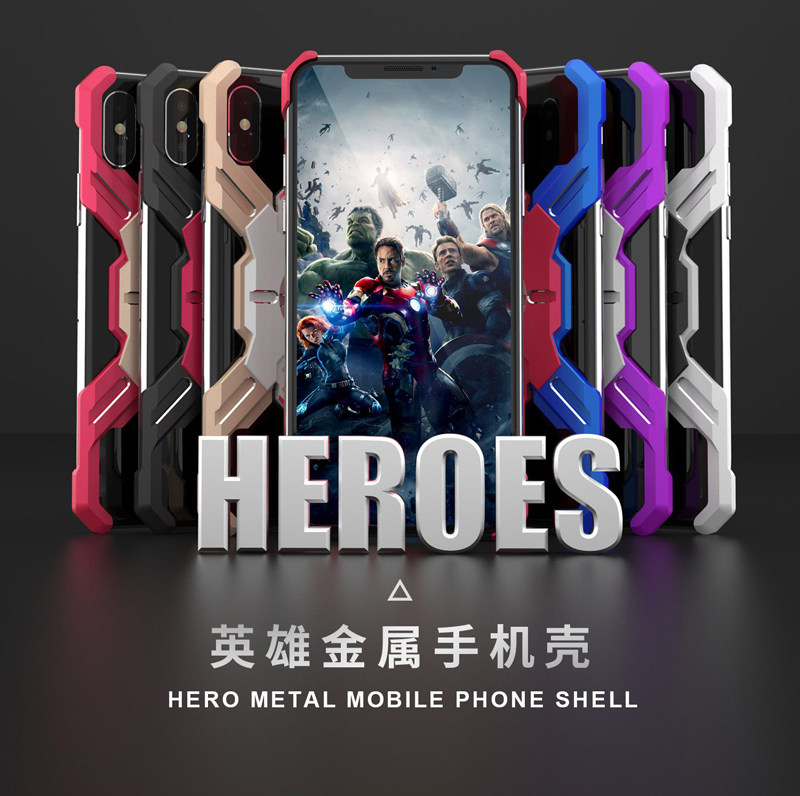 Kylin Armor Heroes Bracket Aluminum Metal Shell Case Cover for Apple iPhone XS Max & iPhone XR & iPhone XS & iPhone X