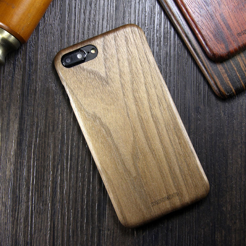 SHOWKOO Kevlar Natural Wood Ultra Slim Case Cover for Apple iPhone 8 Plus & iPhone 8 & iPhone 7 Plus & iPhone 7