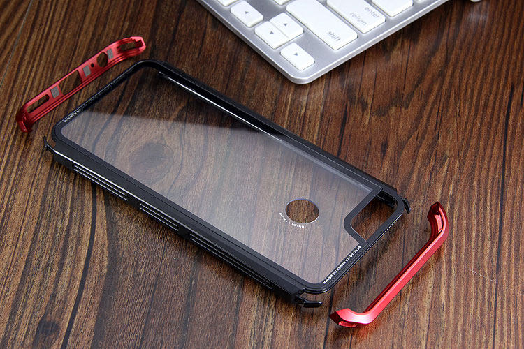 Luphie Nunchaku Airframe Metal Frame Air Barrier Tempered Glass Back Case Cover for Xiaomi Mi 5X / Xiaomi Mi A1