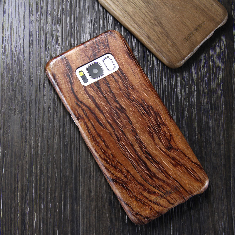 SHOWKOO Kevlar Natural Wood Ultra Slim Case Cover for Samsung Galaxy S8 Plus & Galaxy S8