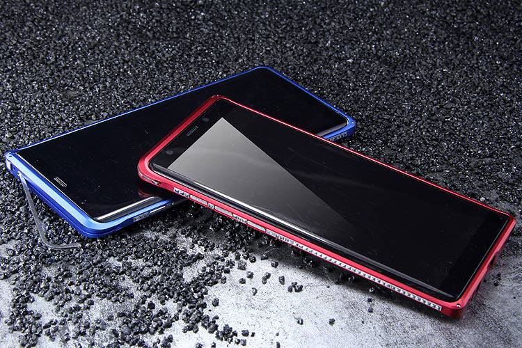 iMatch Slim Light Aluminum Metal Shockproof Bumper Case with Kickstand for Samsung Galaxy Note 8