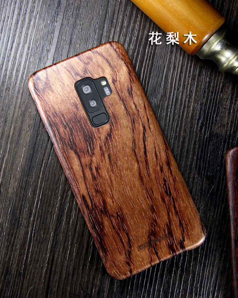 SHOWKOO Kevlar Natural Wood Ultra Slim Case Cover for Samsung Galaxy S9 Plus & Galaxy S9