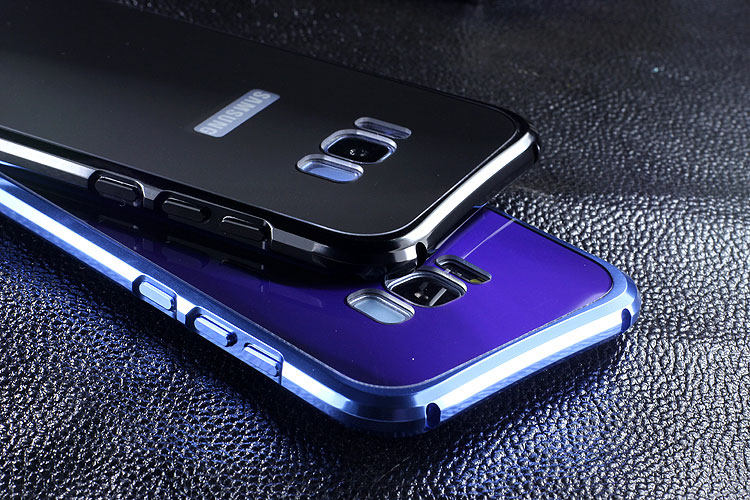 iy Rainbow Aluminum Metal Bumper Dazzle PC Back Cover Case for Samsung Galaxy S8 Plus & Galaxy S8