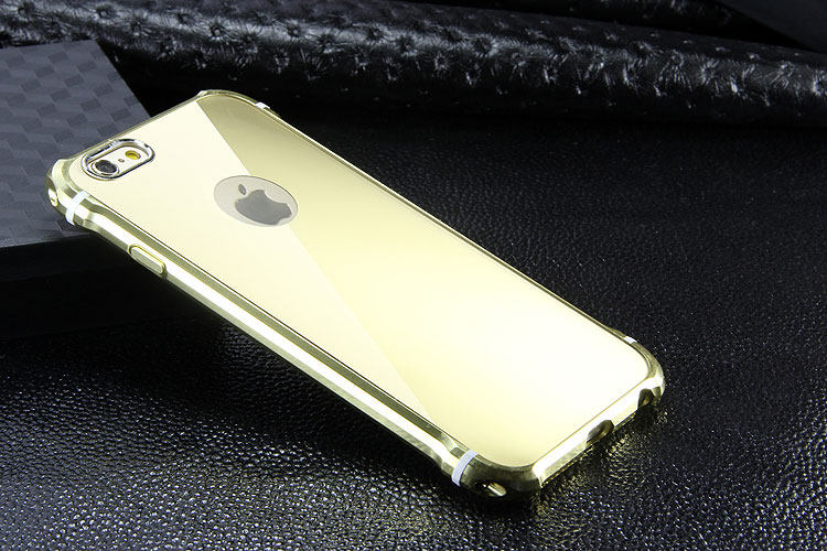 iy Rainbow Aluminum Metal Bumper Dazzle PC Back Cover Case for Apple iPhone 6S Plus/6 Plus & iPhone 6S/6