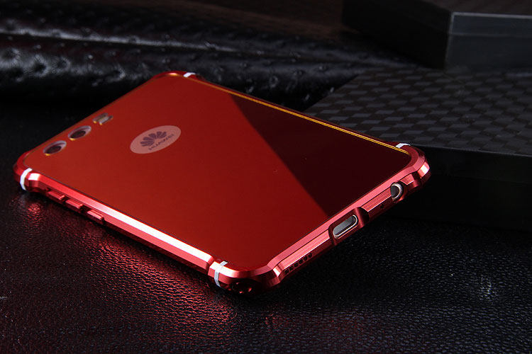 iy Rainbow Aluminum Metal Bumper Dazzle PC Back Cover Case for Huawei P10 Plus & Huawei P10