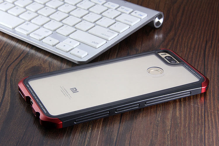 Luphie Nunchaku Airframe Metal Frame Air Barrier Tempered Glass Back Case Cover for Xiaomi Mi 5X / Xiaomi Mi A1