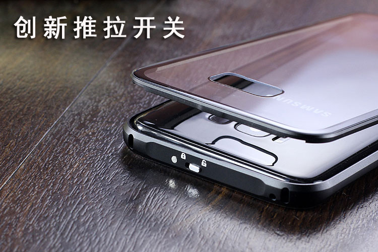 Luphie iGlass Airframe Aluminum Bumper Air Barrier Tempered Glass Back Case Cover for Samsung Galaxy S8 Plus & Galaxy S8