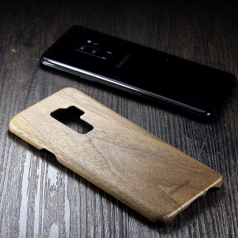 SHOWKOO Kevlar Natural Wood Ultra Slim Case Cover for Samsung Galaxy S9 Plus & Galaxy S9