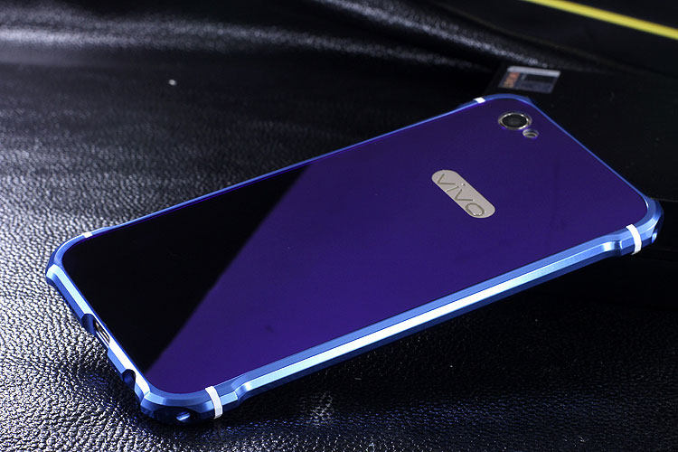 iy Rainbow Aluminum Metal Bumper Dazzle PC Back Cover Case for vivo X9s & vivo X9s Plus