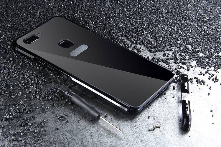 iy Rainbow Super Drop-proof Aluminum Metal Bumper Dazzle PC Back Cover Case for vivo X20