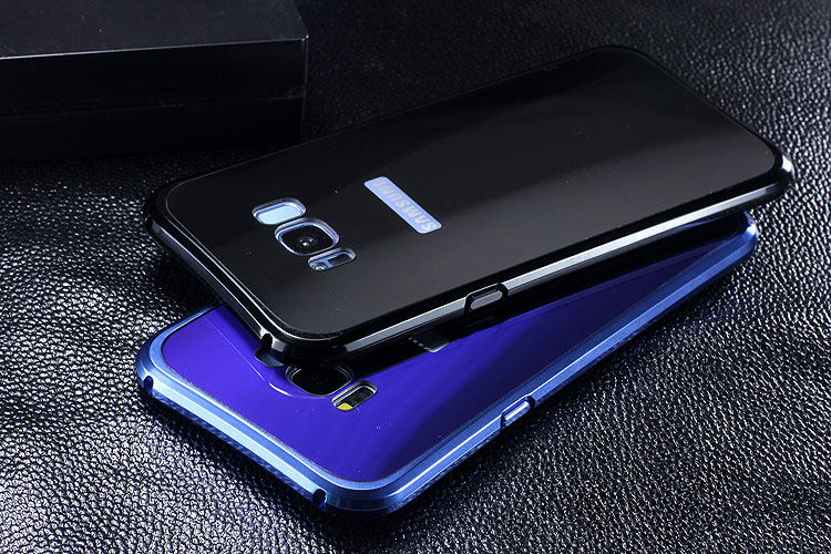 iy Rainbow Aluminum Metal Bumper Dazzle PC Back Cover Case for Samsung Galaxy S8 Plus & Galaxy S8