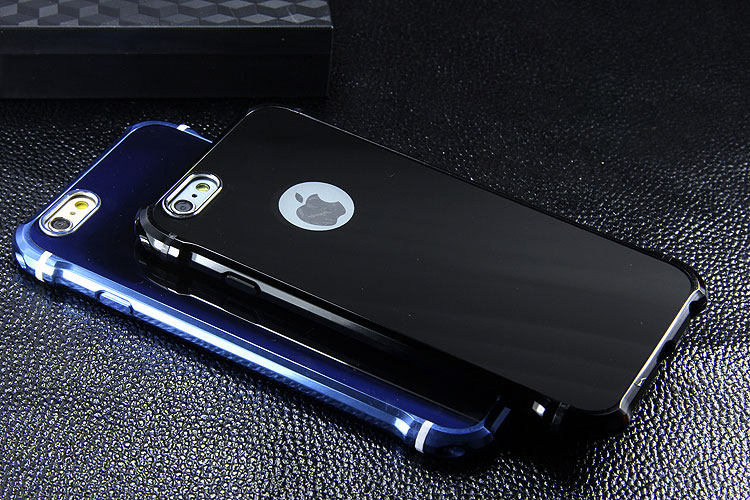 iy Rainbow Aluminum Metal Bumper Dazzle PC Back Cover Case for Apple iPhone 6S Plus/6 Plus & iPhone 6S/6