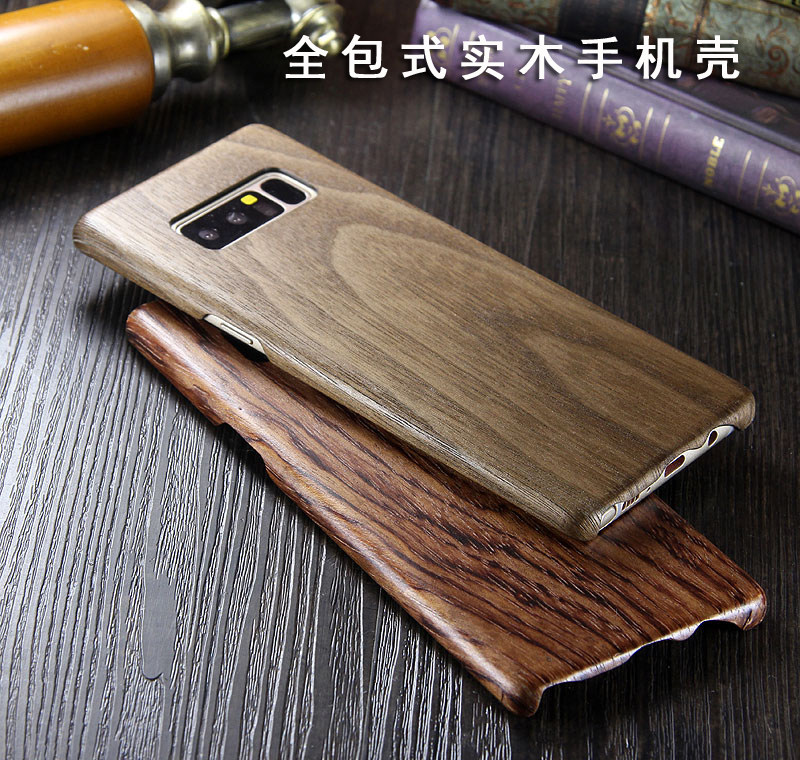 SHOWKOO Kevlar Natural Wood Ultra Slim Case Cover for Samsung Galaxy Note 8