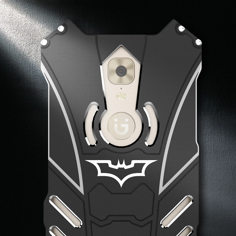 R-Just Batman Shockproof Aluminum Shell Metal Case with Custom Stent for Gionee M6 Plus & Gionee M6