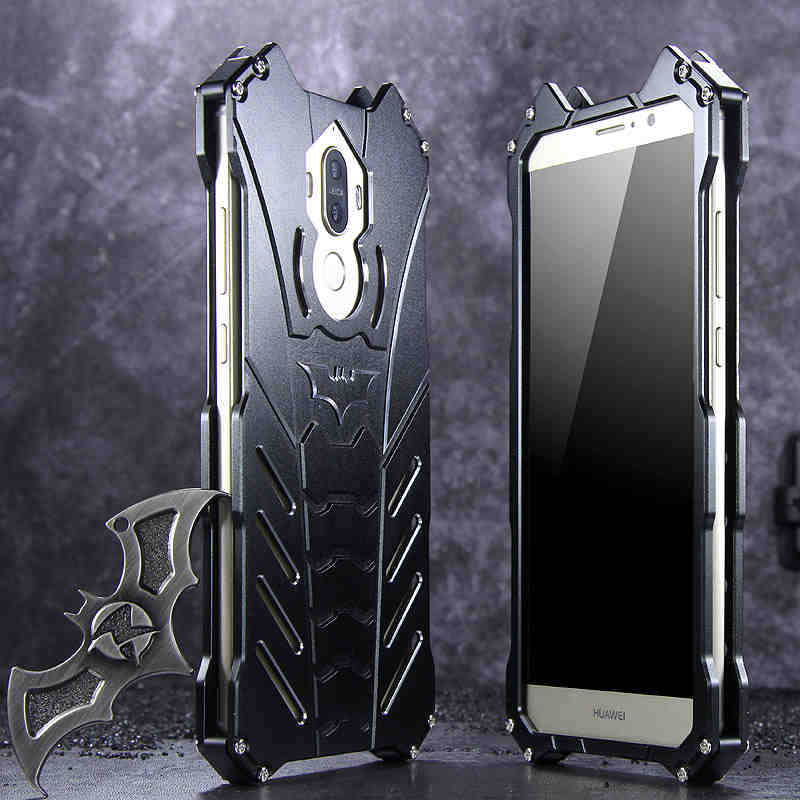 R-Just Batman Shockproof Aluminum Shell Metal Case with Custom Stent for Huawei Mate 9