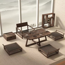 Combinaison de table à thé et de chaise de style chinois moderne nouvelle table à thé Tatami Kungfu en bois massif salon de thé espace de thé personnalisation de meubles