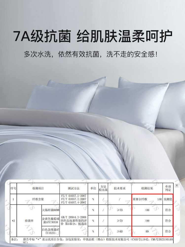 High-End 100-Count Lenzing Tencel Bed Four-Piece Summer Ice Silk Bed Bed Sheets Quilt Cover Silky Naked Sleeping 2025 New Style 4