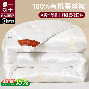 Authentic Pure Silk 100% Silk Quilt Winter Quilt Thickened Silk Cotton Quilt Core Two-In-One Quilt for Marriage and Children