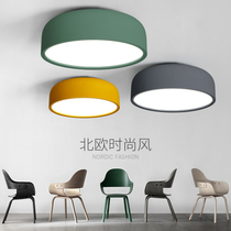  Simple modern living room lamps Nordic bedroom room study round LED ceiling lamp Childrens room cloakroom lamp