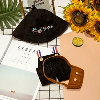 Занят выращивание+черные брюки для ремня+коричневая сумка