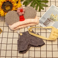 Серый Mickey Little Flower Band+брюки серого ремня+белая сумка