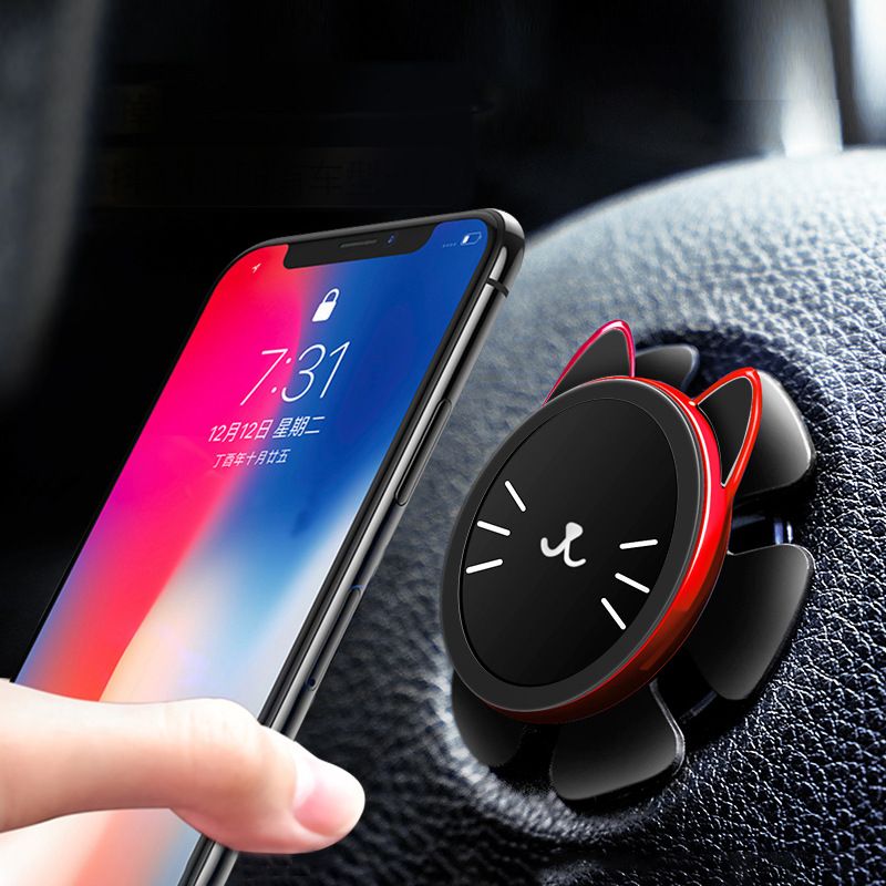 Creative Anti Gravity Strokes cat car steering wheel mobile phone sucker-type vehicle navigation bracket vehicle multifunction clip