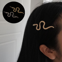 Europe and the United States trend net red personality dark serpentine metal cold hairpin hairpin word clip edge clip bangs BB clip female