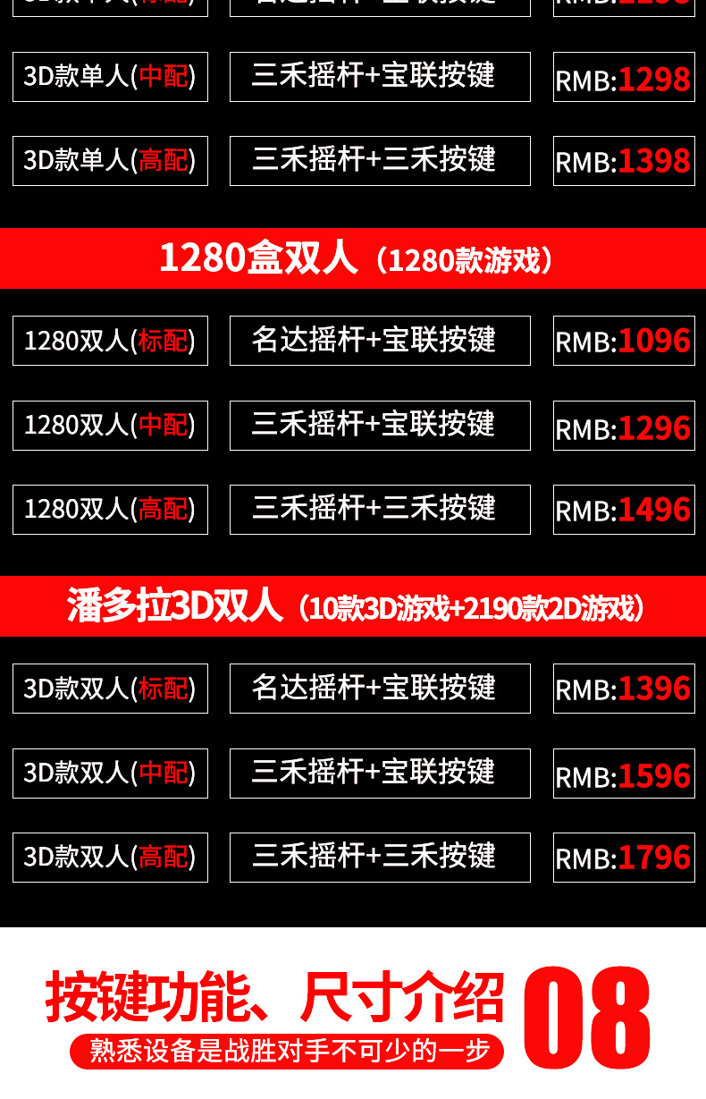 2019 mới trò chơi arcade nhà máy đôi rocker chiến đấu hộp ánh trăng arcade kho báu Pandora 3D LCD - Kiểm soát trò chơi phụ kiện chơi game pubg mobile