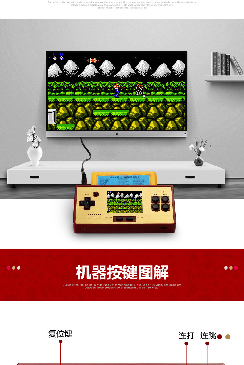 Mát mẻ con chơi game cầm tay nỗi nhớ gia đình pocket game console thẻ FC cổ điển retro cổ điển mini red máy trắng Contra máy chơi game cầm tay sony psp