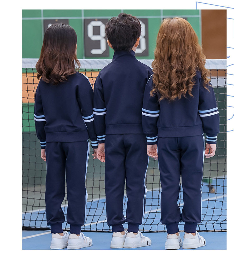 Демисезонная форма для детского сада для школьников и студентов, синий детский комплект, бейсбольный спортивный костюм, 3 предмета 