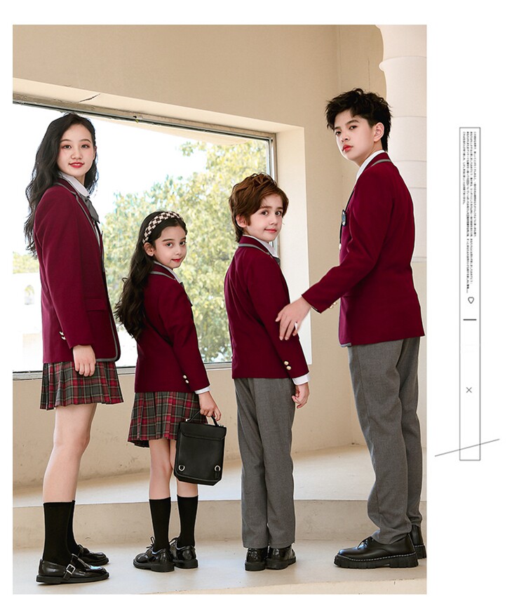 Форма для школьников и студентов для детского сада, детский бордовый комплект, в британском стиле, стиль, 3 предмета 