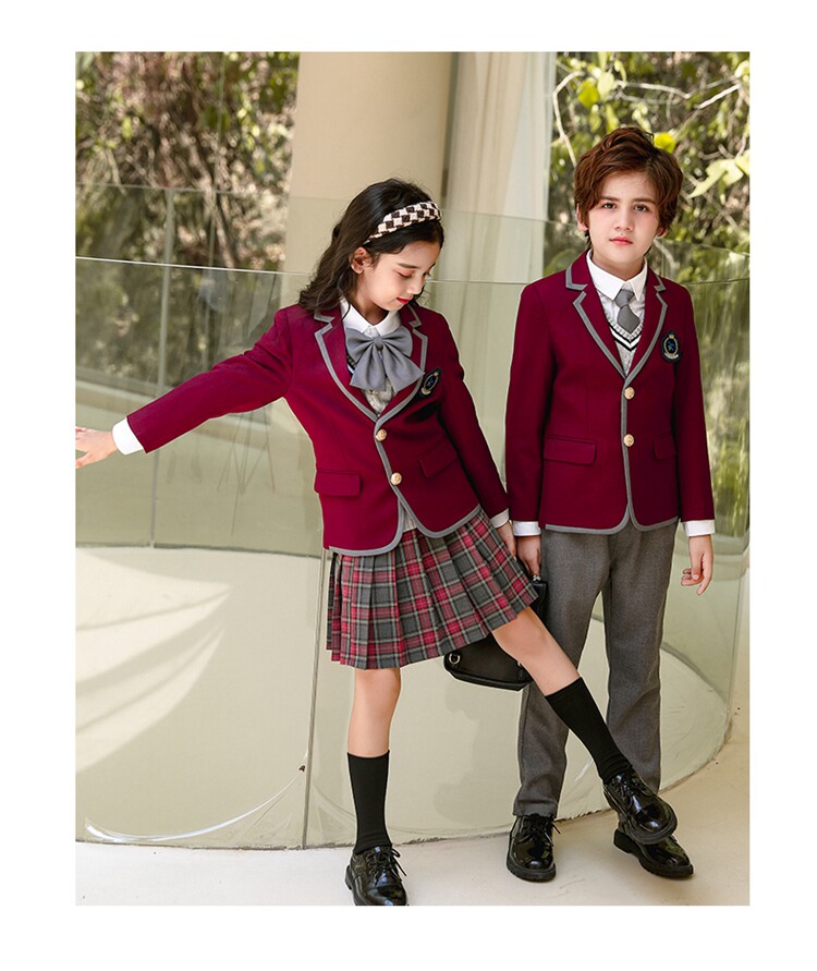 Форма для школьников и студентов для детского сада, детский бордовый комплект, в британском стиле, стиль, 3 предмета 