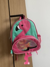 Черный рюкзак с фламинго фото