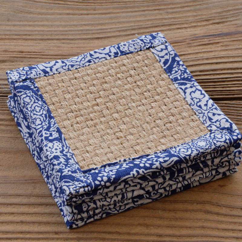 Vegetarian Color Cloth Tea Cup Mat Tea Dauf Tea Mat Tea Mat Tea Mat Chinese Style Chinese China Wind Vegan Anti Slip Thermal Insulation Day Style