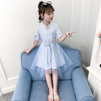 Girl Dress Dress 2022 New Summer Dress Children Dress Foreign Air Fluffy Yarn Skirt CUHK Dresses Girl Princess Dress