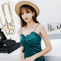 Camcorder vest women wear ins tide summer with chest pad Hyuna Net red bottom wrap chest shirt off shoulder