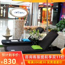 Outdoor reclining bed beach chair rattan bed swimming pool garden recliner rattan chair bed imitation vine balcony outdoor leisure furniture