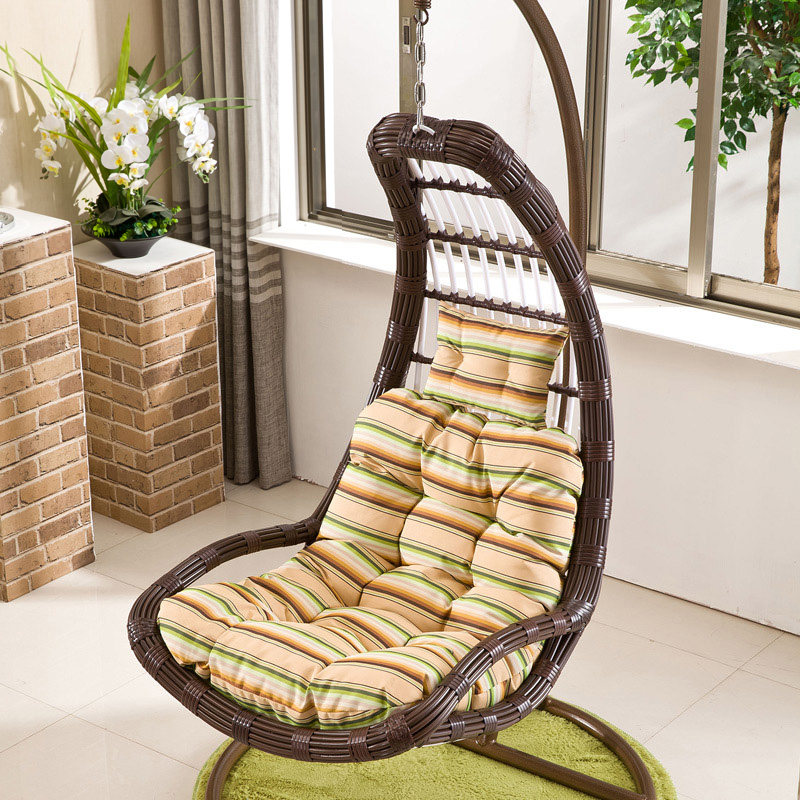 Hanging basket Net red shaking sound Imitation rattan swing hanging chair Leisure rocking chair Hanging chair Balcony outdoor indoor courtyard hanging bed