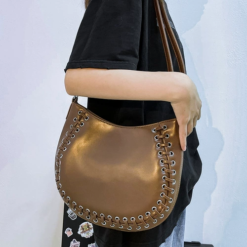 Сумка подмышку, вместительная и большая сумка через плечо, сумка на одно плечо, Южная Корея, осенняя