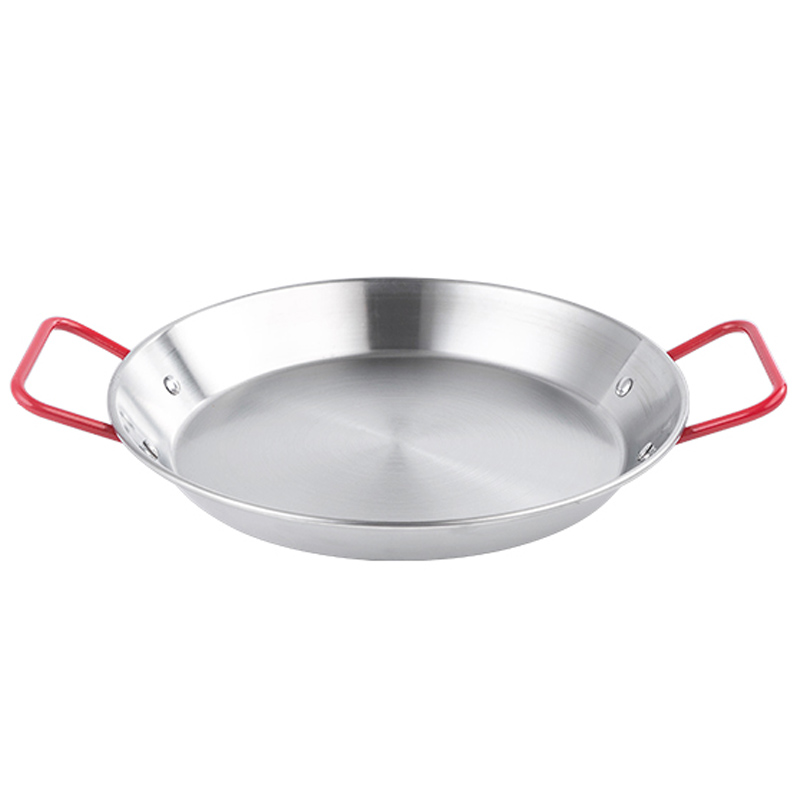 Double Ear Flat Bottom Frying Pan Shallow Dish Crawfish Parquet Seafood Large Curry Baking Rice Pan Small Lobster Savory Spicy Shrimp Pan Fried Chicken Dish