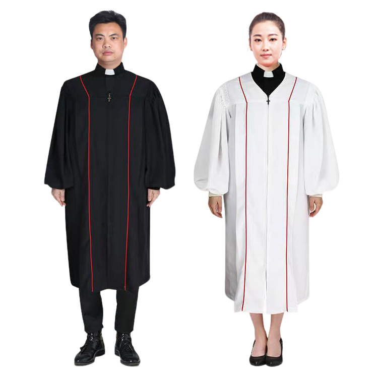 College Teachers' Unisex Lantern Sleeve Suit Dress Paired with a Stand-Up Collar Shirt, Various Graduation Sashes in White and Black College Teachers' Unisex Lantern Sleeve Suit Dress Paired with a Stand-Up Collar Shirt, Various Graduation Sashes in White and Black
