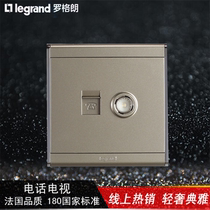 TCL Ruglang Switch Socket champ Rhymes A9 Series Satin Gold Phone TV Plug 86 Special