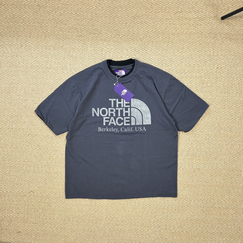 Chongqing In-Stock Tnf Purple Label 7oz Graphic Japanese-Made Washed Printed Short-Sleeve T-Shirt 24Ss