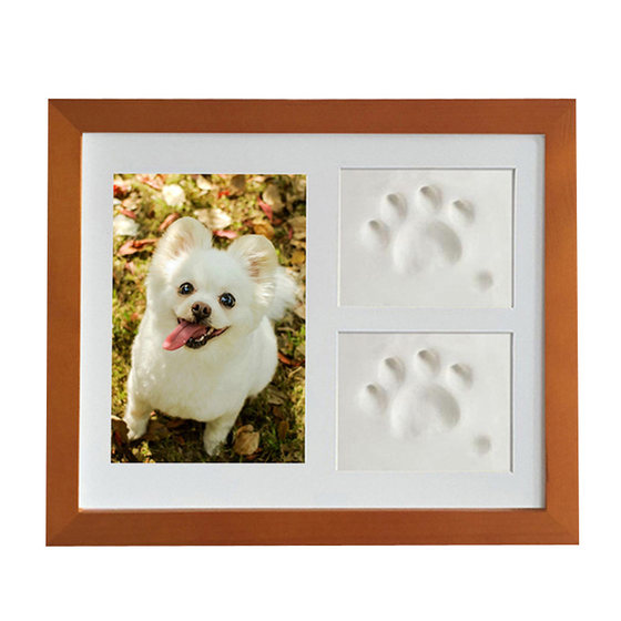 Pet paw print dog commemorative ink pad album cat paw dog paw dog paw print solid wood photo frame cat daily necessities