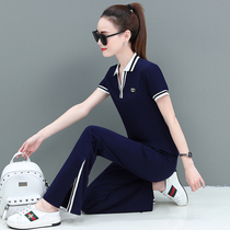 Jordan No Leisure Sports Suit Womens Summer Thin short sleeves Long pants 361 Big code foreign air over two sets of damp