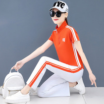 Jordan No Sportswear Suit Womens Summer Short Sleeve Long Pants Two Sets 361 Fashion Casual Square Dance Company Purchase