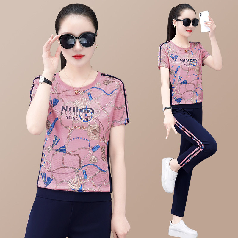 Jordano Sports Summer thin speed dry air - breathable short - sleeved pants 361 fashion round collar relaxed casual suit